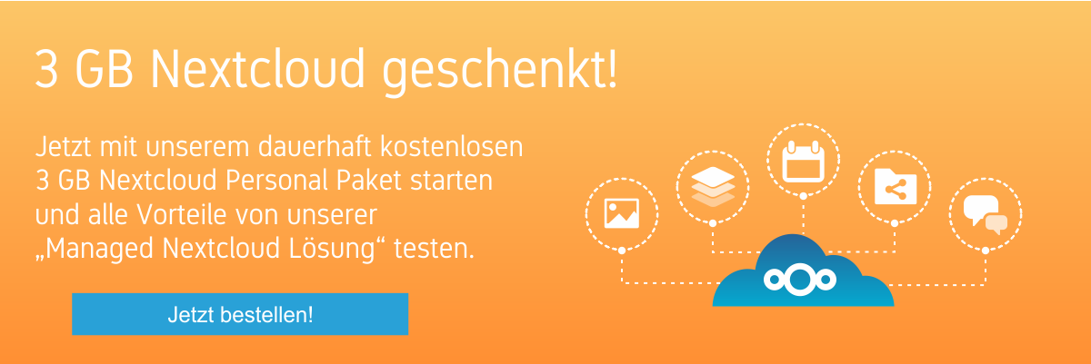 Nextcloud 3GB Personal Bestell Button